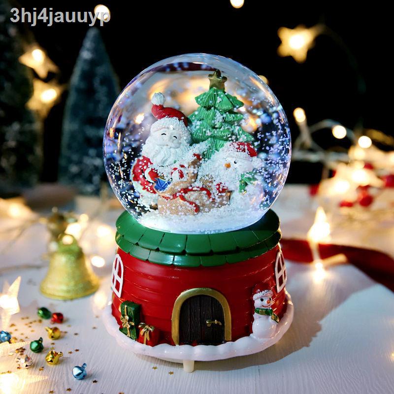 Quả Cầu Pha Lê Tuyết Hinh Ông Già Noel Nhiều Kích Thước có đèn và nhạc mẹ sóc