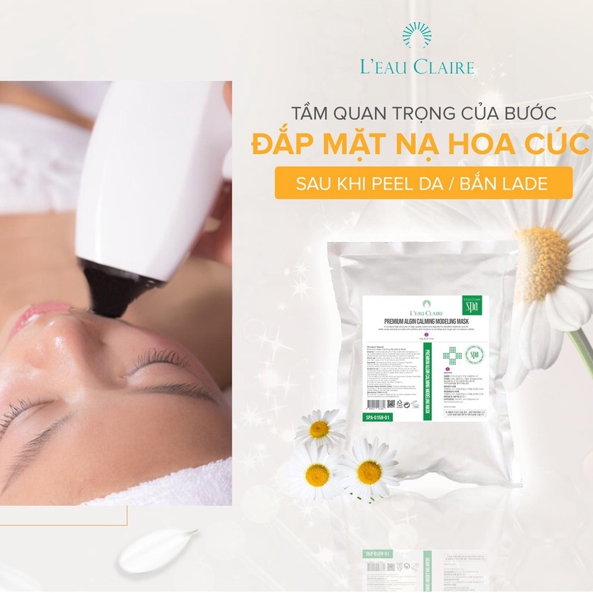 Mặt Nạ L'eau Claire Premium Algin Calming Modeling Mask Cấp Nước Nhanh Chóng Ổn Định Làn Da Bị Tổn Thương 1kg
