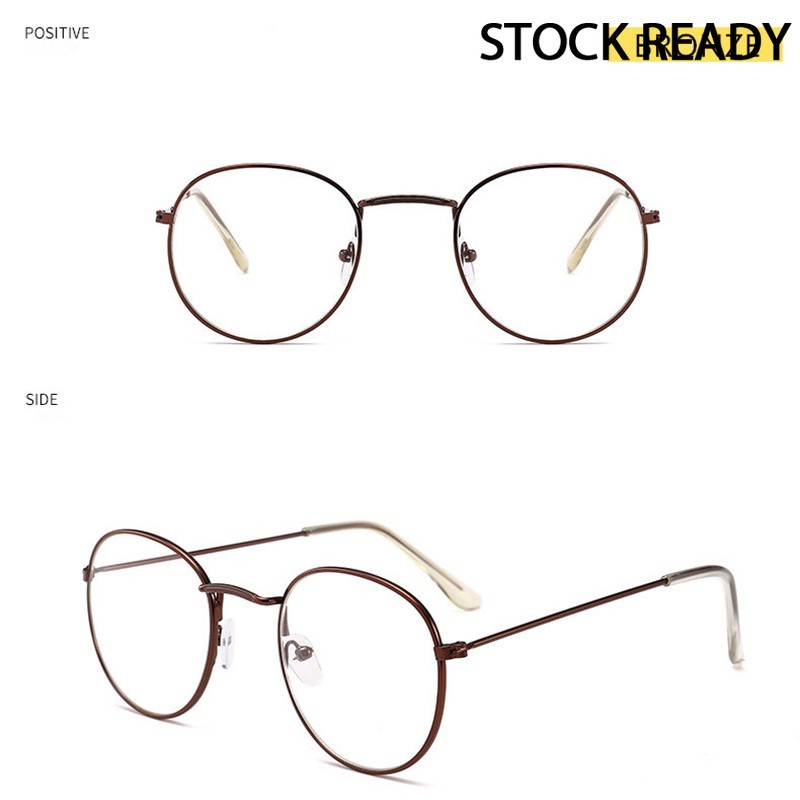 Mắt Kính Gọng Kim Loại Tròng Trong Suốt Chống Ánh Sáng Xanh Thời Trang cho nam nữ