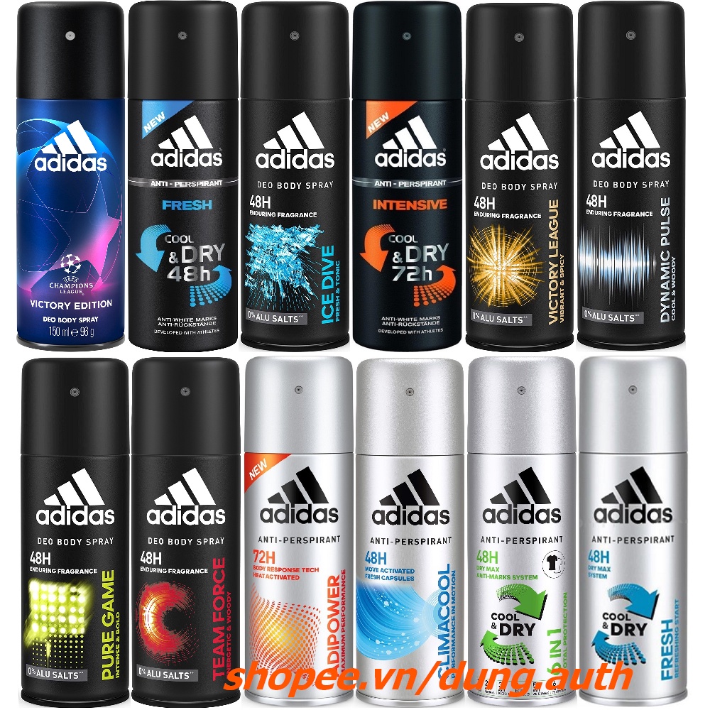 Xịt Khử Mùi Adidas 150ml Chính Hãng.