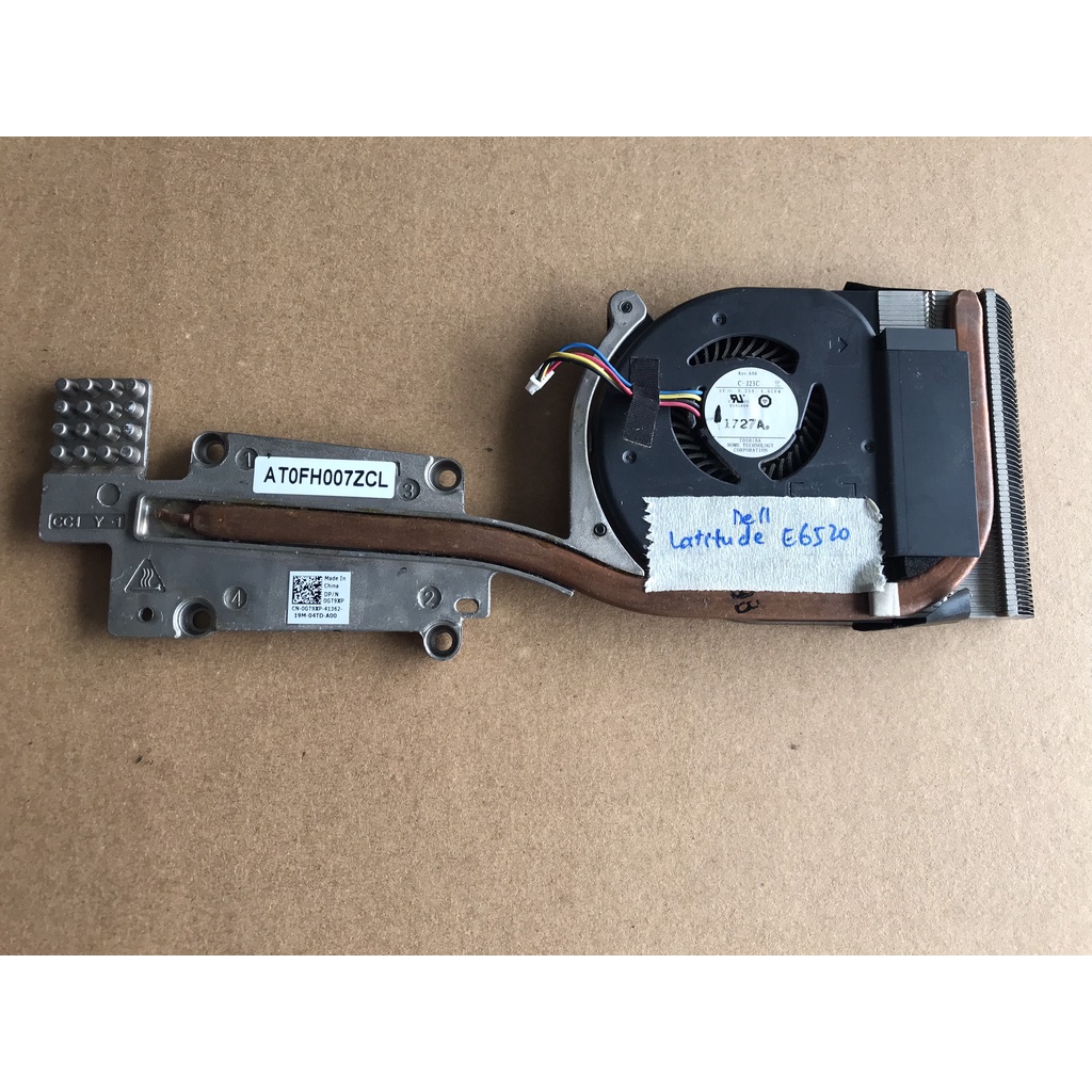 Quạt kèm tản Dell Latitude E6520 6520 tháo máy sống