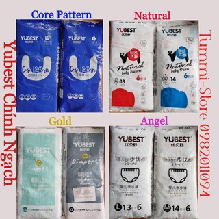 Combo 2 bỉm Yubest Gold/Angel/Natural quần/dán nội địa Trung Quốc S132/M108/L96/XL84/XXL72