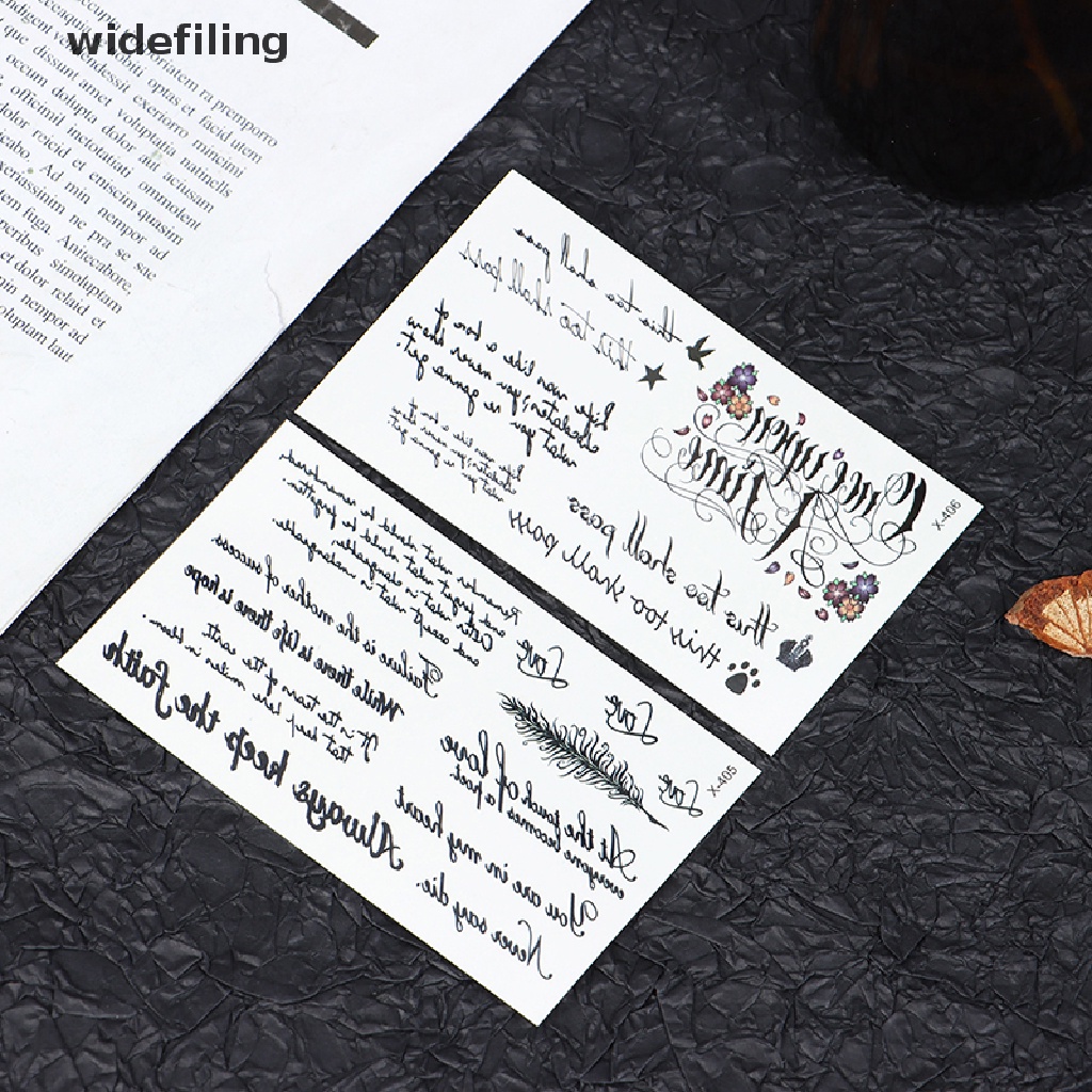 1 Hình Xăm Dán Tạm Thời Chống Nước Họa Tiết Chữ Tiếng Anh Độc Đáo