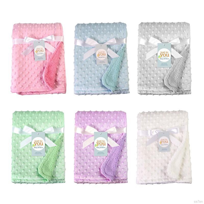 Chăn len cừu 2 lớp giữ ấm cho bé 76 * 102