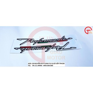 Cặp tem chữ phản quan chữ performante màu trắng dán trang trí xe , chống nước, bong tróc