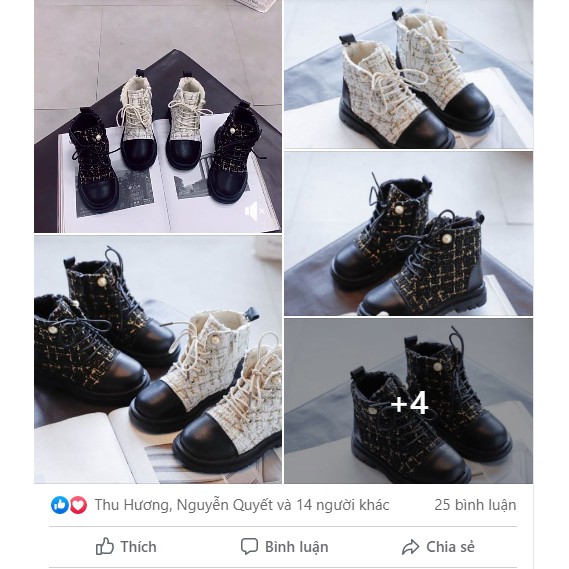 bốt nơ cổ bèo bé gái