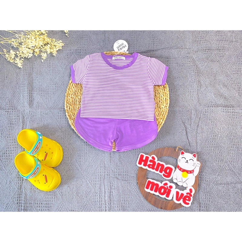 Bộ minky kẻ sọc cho bé ❤️ freeship ❤️ minky mom ngắn tay thun lạnh loại 1 bé trai bé gái