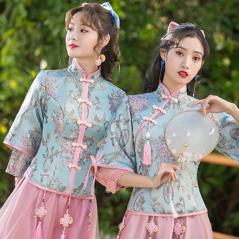 Đầm Phù Dâu Dáng Dài Phong Cách Trung Hoa Thời Trang Mới