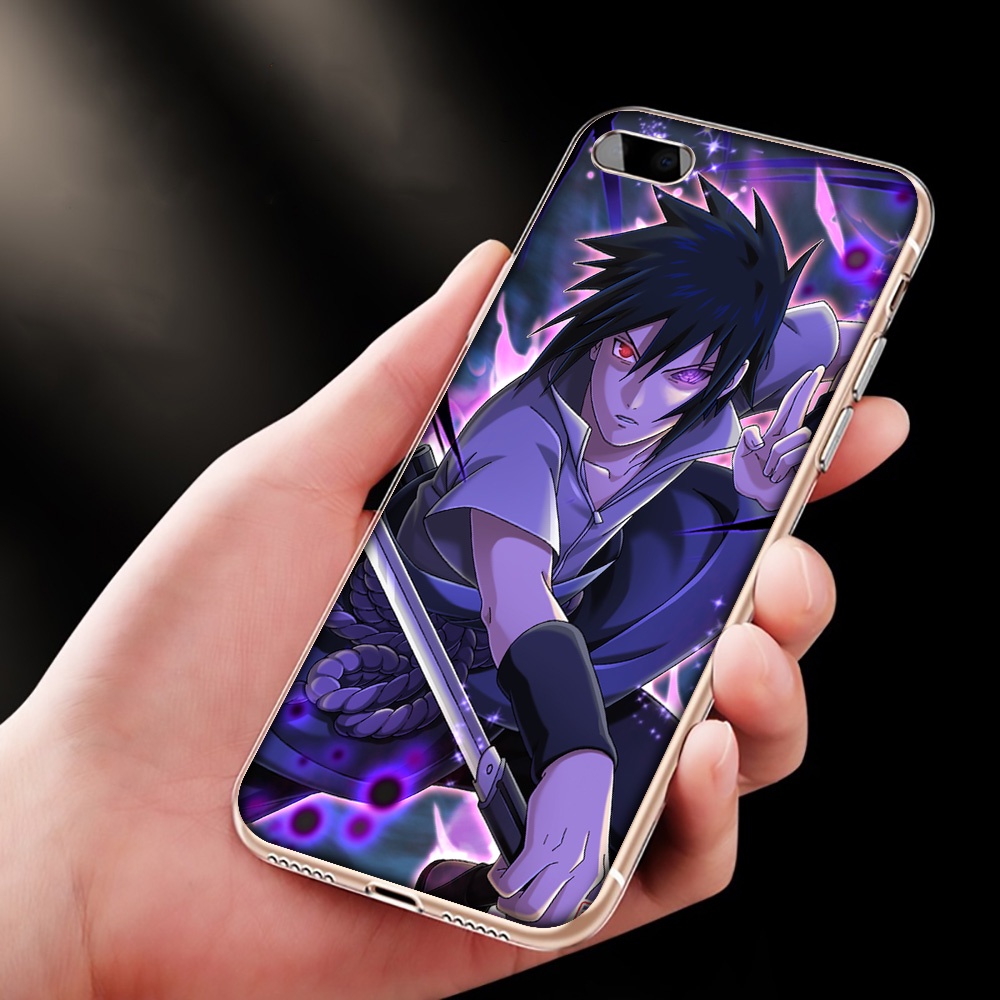 Ốp Điện Thoại Trong Suốt Hình Akatsuki NARUTO Sasuke Cho iPhone 7 8 Plus 11 Pro Max RCZ4