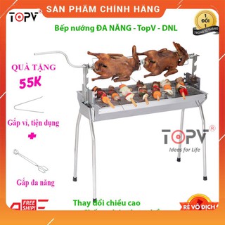 Bếp nướng than hoa ngoài trời 2 in 1 TopV DNL, lò nướng than hoa không khói, nướng thịt, nướng gà vịt - Mekongtech1