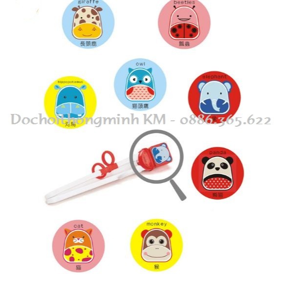 Đũa tập gắp CÓ VÒNG XỎ NGÓN cho bé từ 2 tuổi