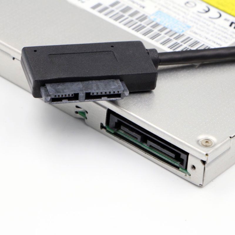 H.S.V✺USB 2.0 Mini Sata II 7+6 13Pin Adapter Converter Cable for Laptop CD/DVD ROM Kit