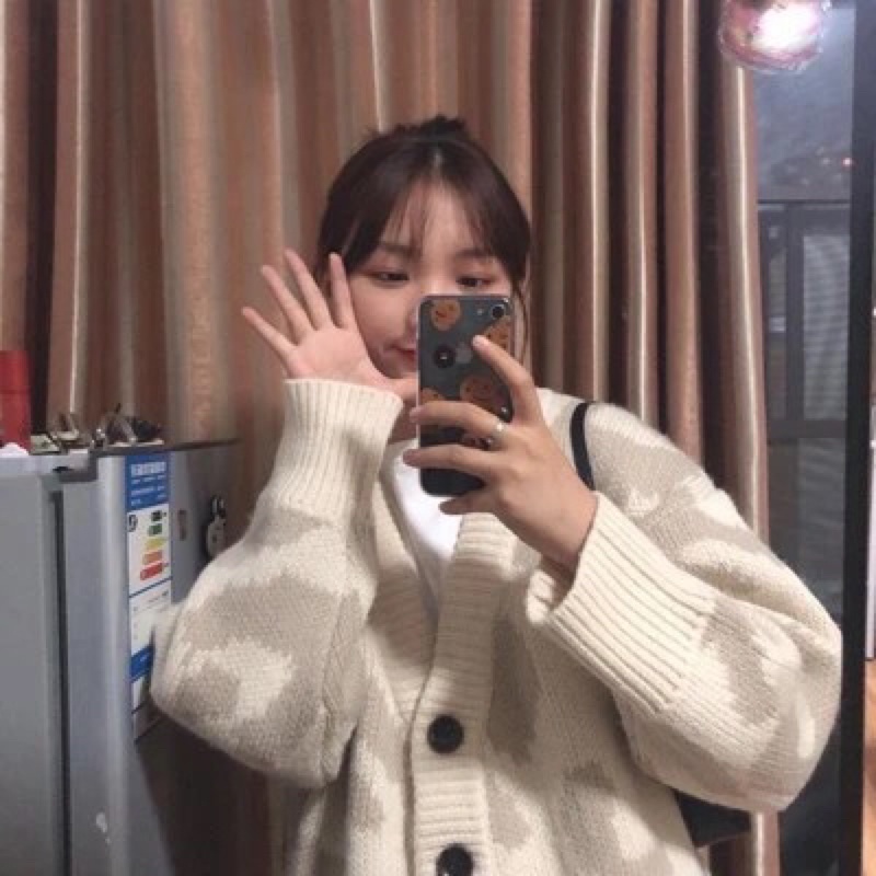 Khoác Len Cardigan | Áo Cardigan cổ V hoạt tiết da báo mềm mịn dày dặn cho nàng