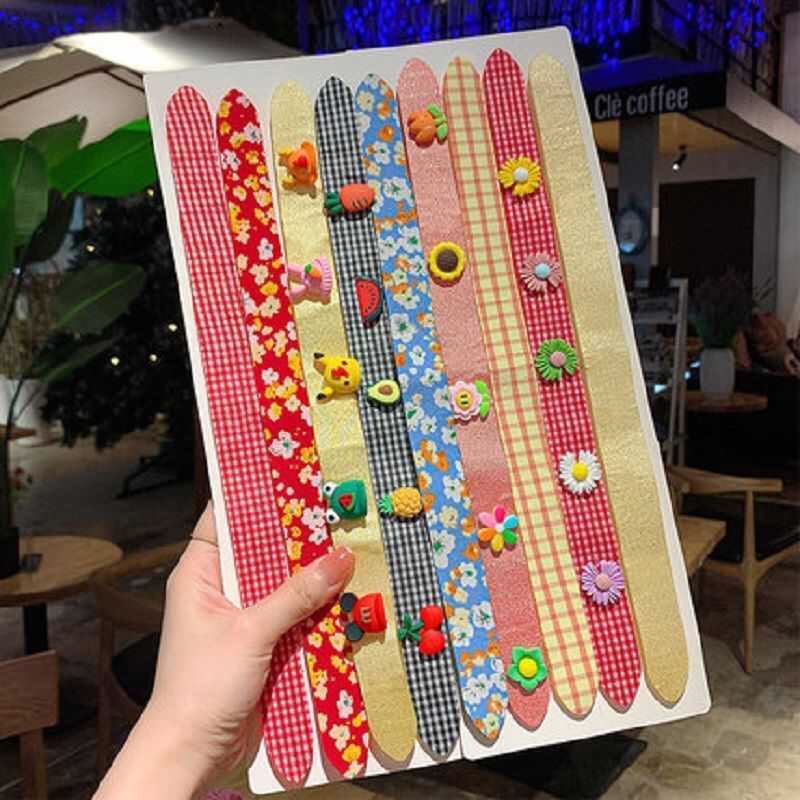 Bờm vải kẹp tóc mái cho bé, Băng đô kệp tóc mai siêu dễ thương