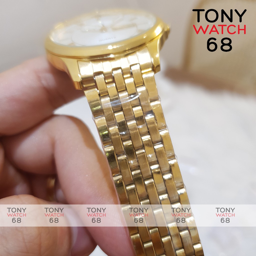 Đồng hồ đeo tay cặp đôi nam nữ SL chính hãng có lịch chống nước dây thép đúc đặc