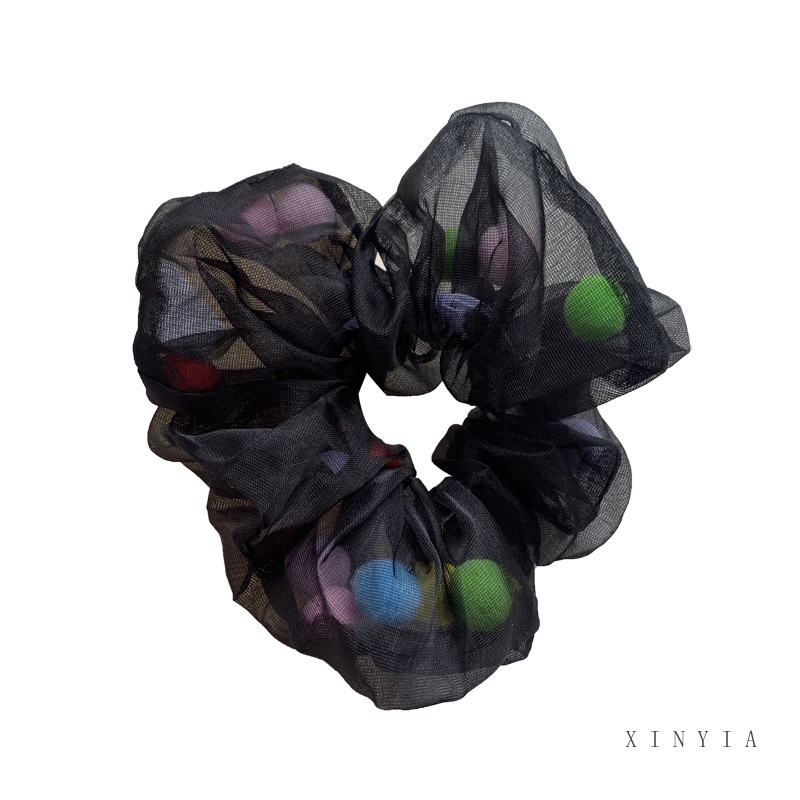 Dây cột tóc cao su bọc vải chiffon nhiều màu phong cách Hàn Quốc cho nữ