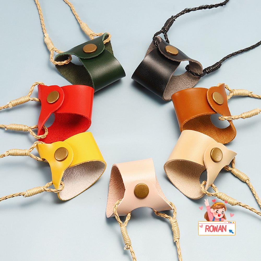 ❈Rowan❈ Túi Đựng Mắt Kính Bằng Da PU Có Dây Đeo Cổ Nhiều Màu Sắc Thời Trang Mới Cho Nam Nữ