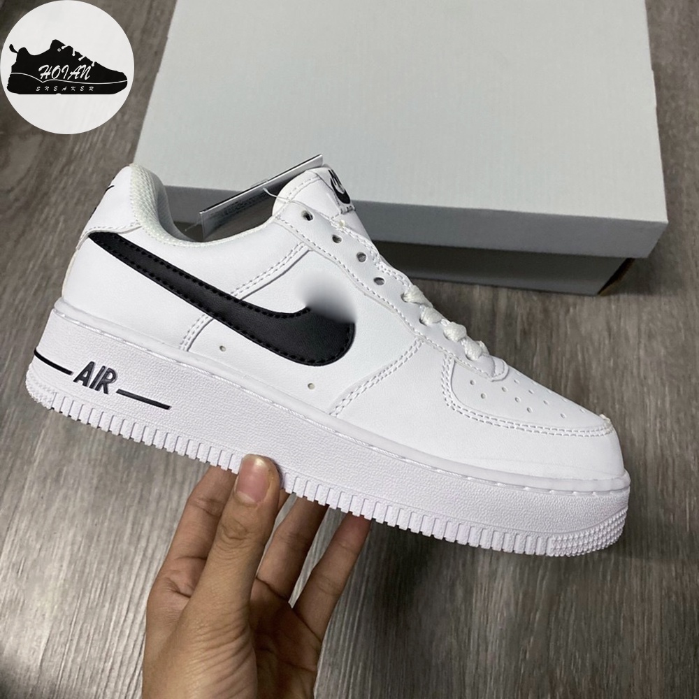 Giày Air Force 1 White Black Thể Thao Nam - Giày Sneaker AF1 Trắng Logo Đen Cổ Thấp [FREE SHIP + HỘP GIÀY + HỘP BẢO VỆ]