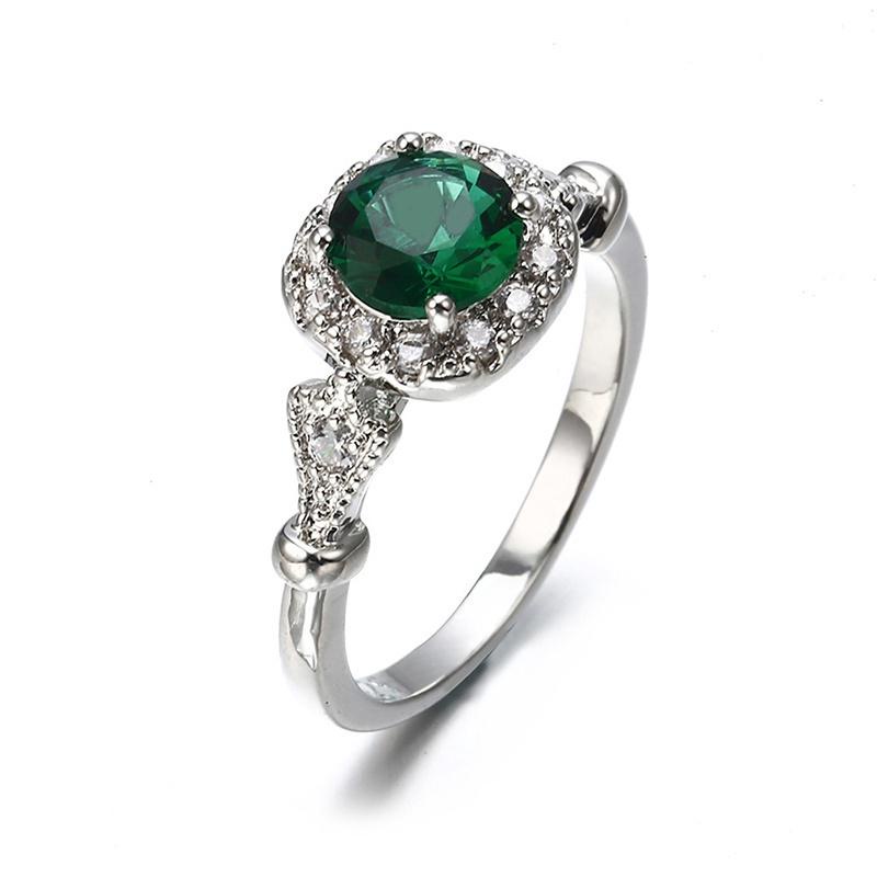 Nhẫn Nữ Mạ Vàng Đính Đá Pha Lê Phong Cách Vintage