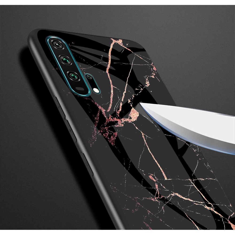 Toughened glass marble Case For Huawei Nova 3 3i 4 3e 4e 5 Honor 20 Pro Cover Casing