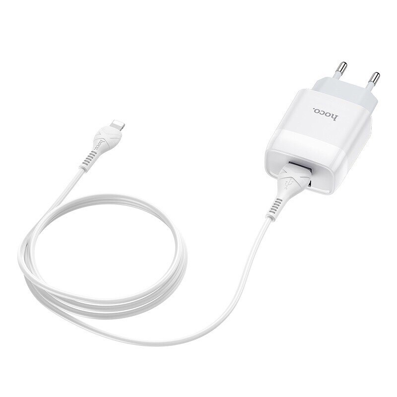 [Mã 2404EL10K giảm 10K đơn 20K] Bộ sạc Hoco C73 kèm dây lightning, Micro USB, Type C - Hàng phân phối chính hãng