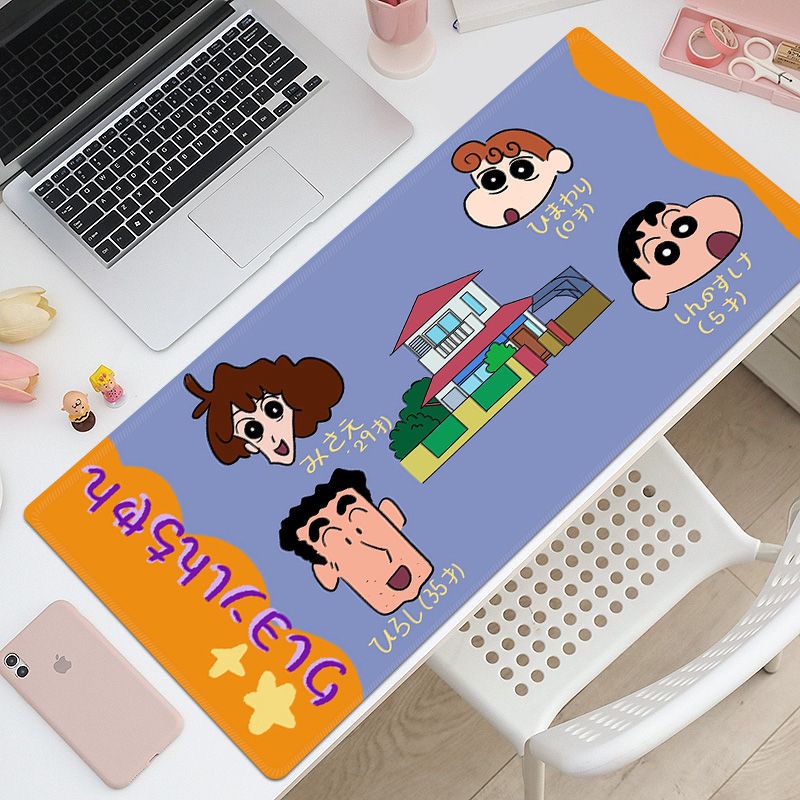 Tấm Lót Chuột Và Bàn Phím In Hình Cậu Bé Bút Chì Shin-chan Dễ Thương Cỡ Lớn Chống Trượt