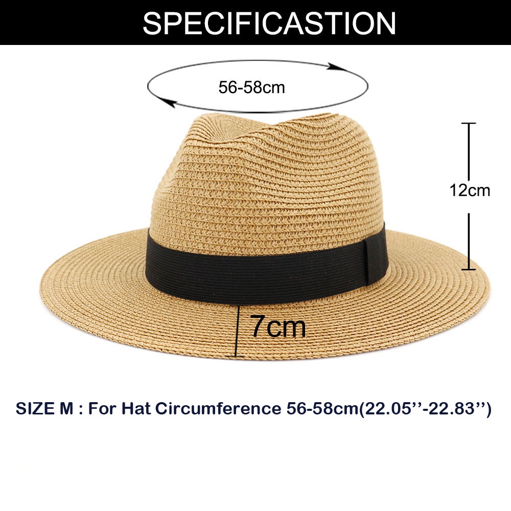 Mũ cói phớt nam - Fedora Black - vành rộng nơ đen