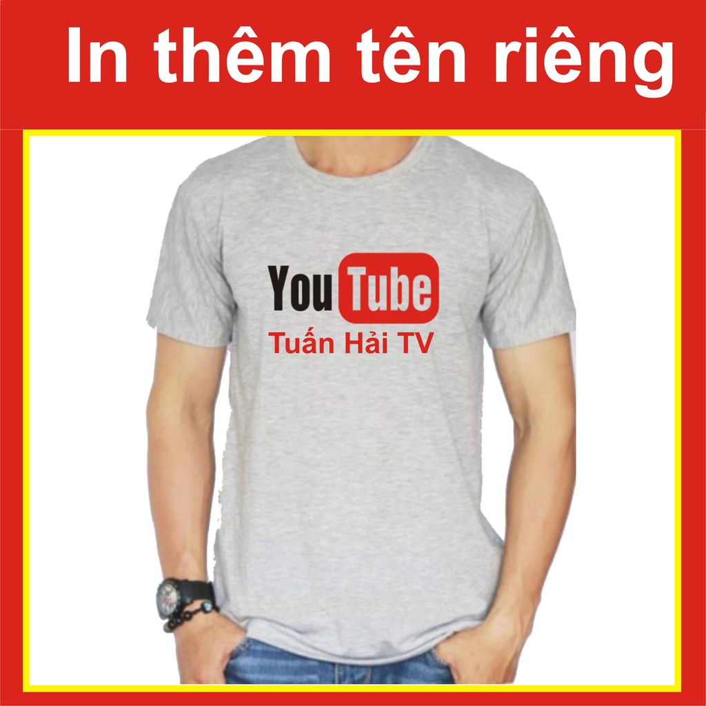 Áo youtube,in thêm tên riêng theo yêu cầu ,áo thun youtube