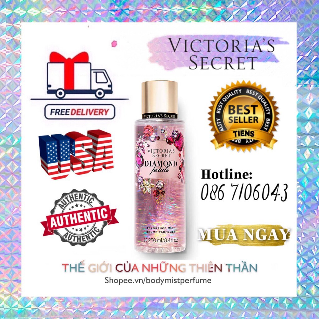 𝗕𝗢𝗗𝗬𝗠𝗜𝗦𝗧𝗣𝗘𝗥𝗙𝗨𝗠𝗘⚜️ Xịt Thơm Body Victoria’s Secret Winter Dazzle New 2019