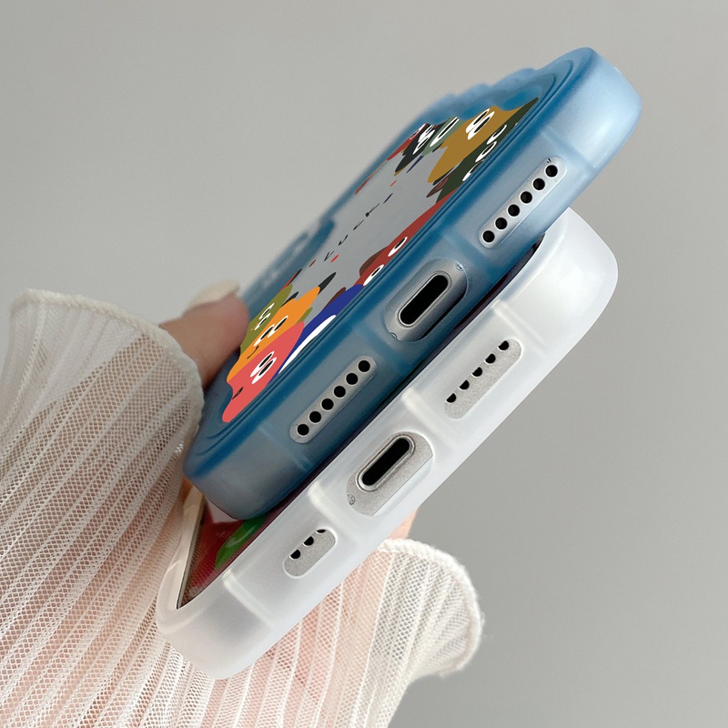 Suntaiho Ốp lưng iphone  Ốp điện thoại  trong suốt họa tiết quái vật hoạt hình thích hợp cho iPhone 11 12 13 Pro XS XR 7 8 Plus
