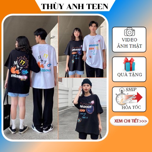 Áo thun tay lỡ fom thụng Unisex, Áo phông Ulzzang dáng rộng MISOUT số 17