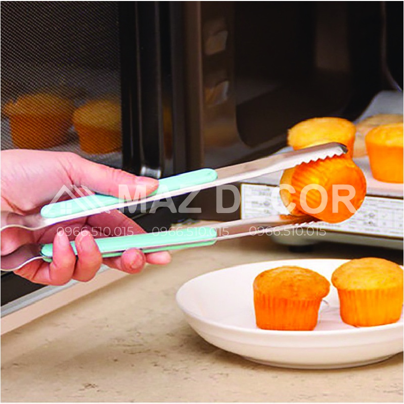 [Sỉ] Dụng cụ kẹp inox gắp thức ăn, đá, đồ nóng thực phẩm cao cấp đẹp dày dặn các màu
