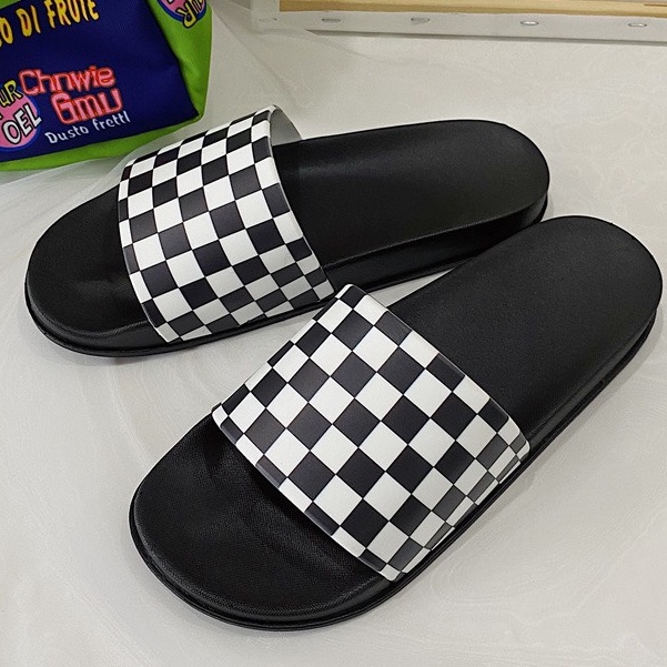 [VIDEO THẬT] DÉP VANS CARO FULL BOX CỰC ĐẸP CHO NAM VÀ NỮ - DÉP VANS QUAI NGANG SIÊU RẺ