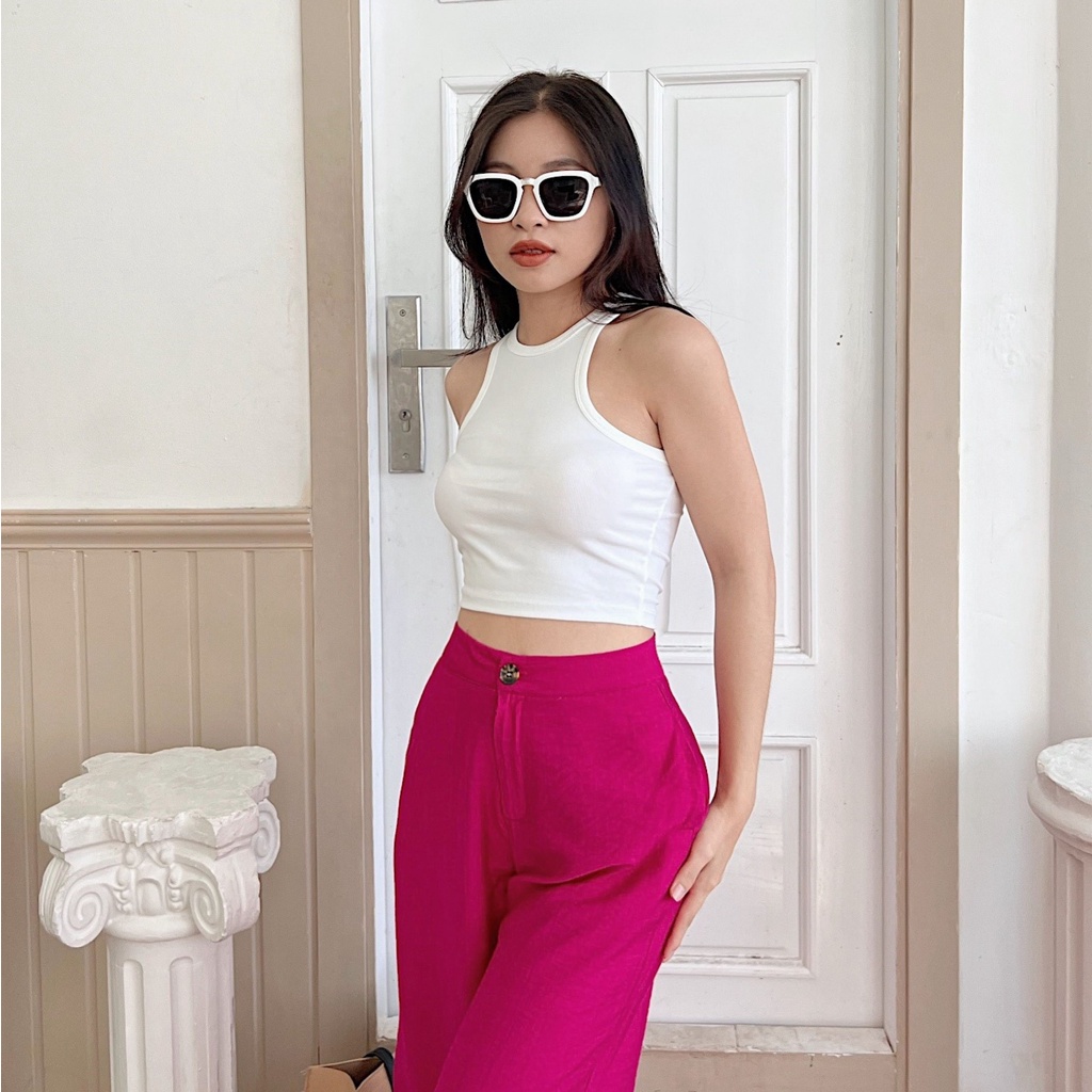 Áo crop 3 lỗ nhiều màu chất umi cao cấp Callene (L1622)
