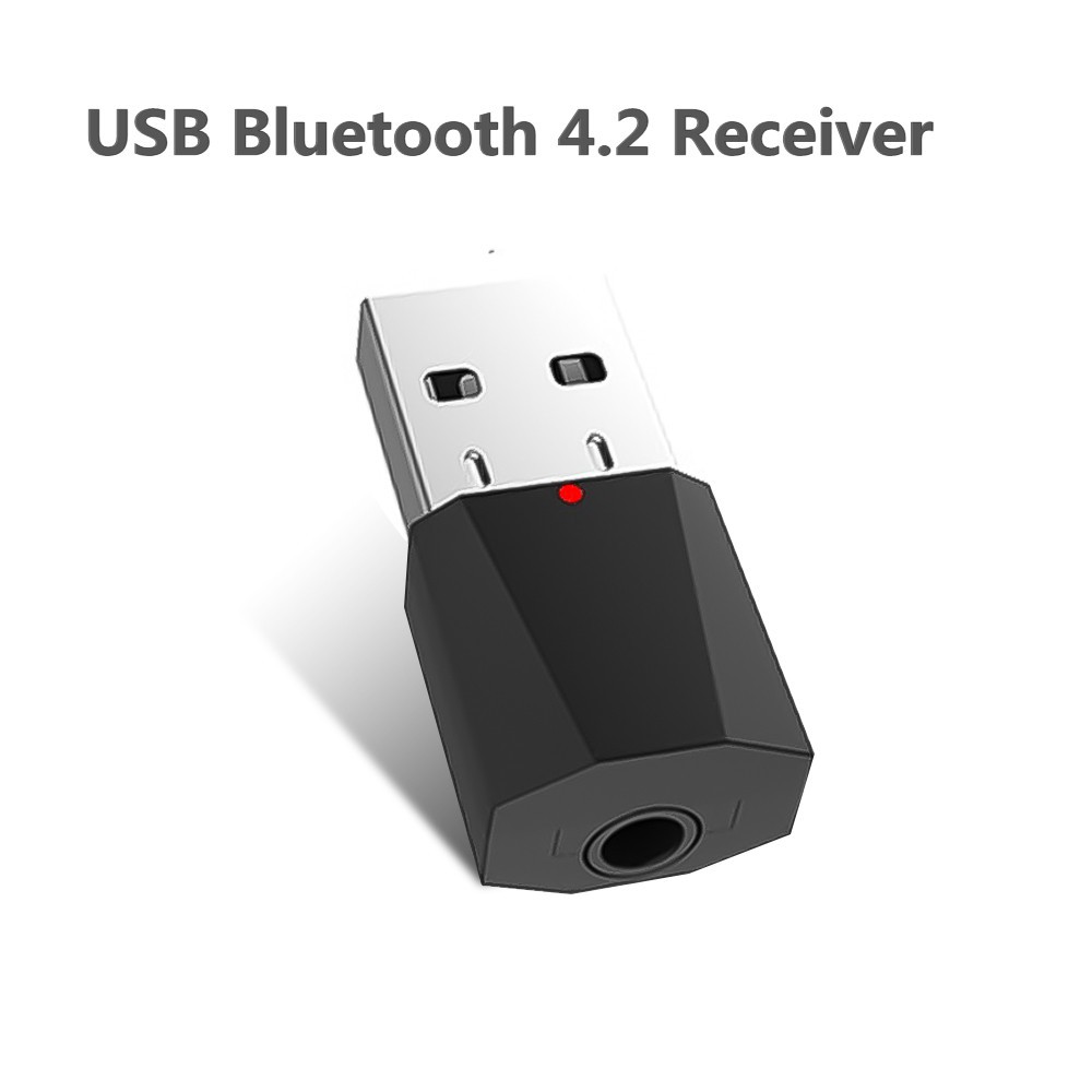 USB Bluetooth 4.2 Receiver Mini Audio Music Adapter Car kit with 3.5mm Cable