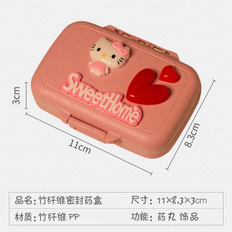 Hộp Đựng Thuốc Chống Ẩm Chống Sốc In Hoạt Hình Dễ Thương Tiện Dụng