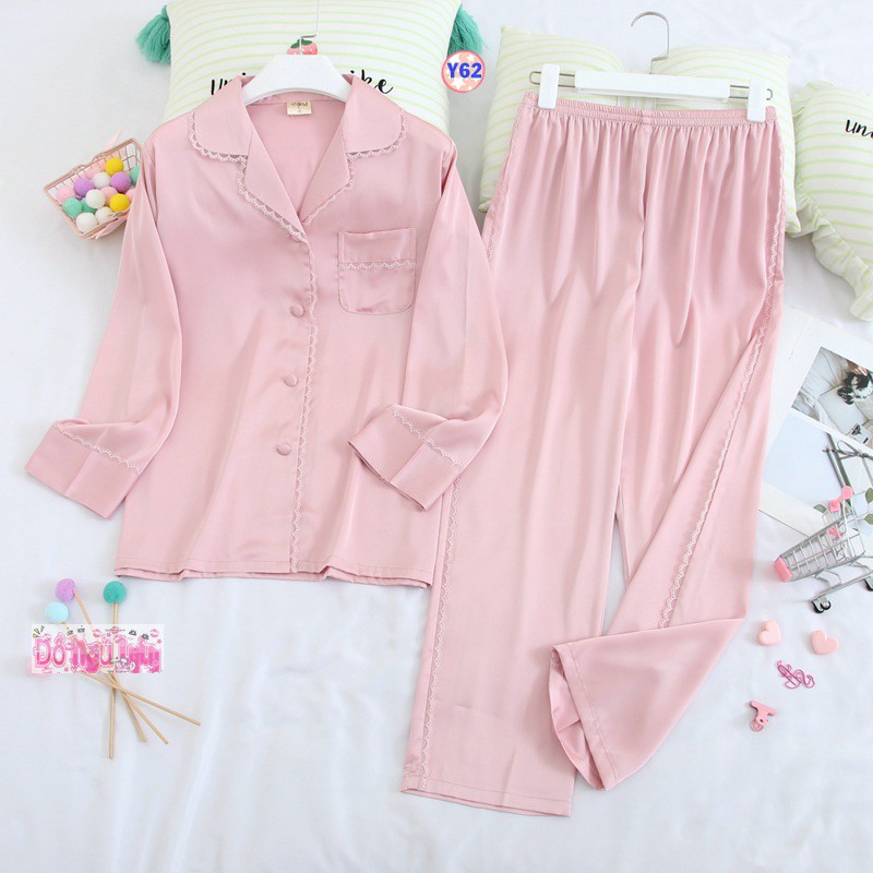Pijama Lụa Cao Cấp Dài Tay Y62 | BigBuy360 - bigbuy360.vn