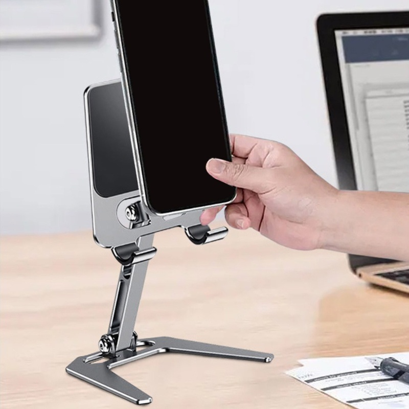 Giá Đỡ Điện Thoại / Máy Tính Bảng Bằng Hợp Kim Nhôm Có Thể Gấp Gọn Tiện Dụng
