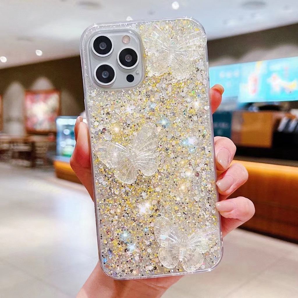 Ốp Điện Thoại Mềm Trang Trí Hình Bướm 3D Cho Xiaomi Mi 11T 11 10T lite POCO X3 Pro M3 Redmi Note 8 7 Pro