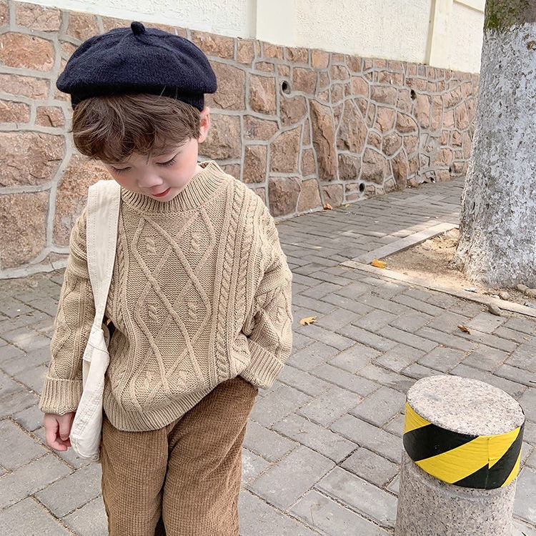 Áo sweater tay dài phong cách Hàn Quốc thời trang dễ thương cho bé trai