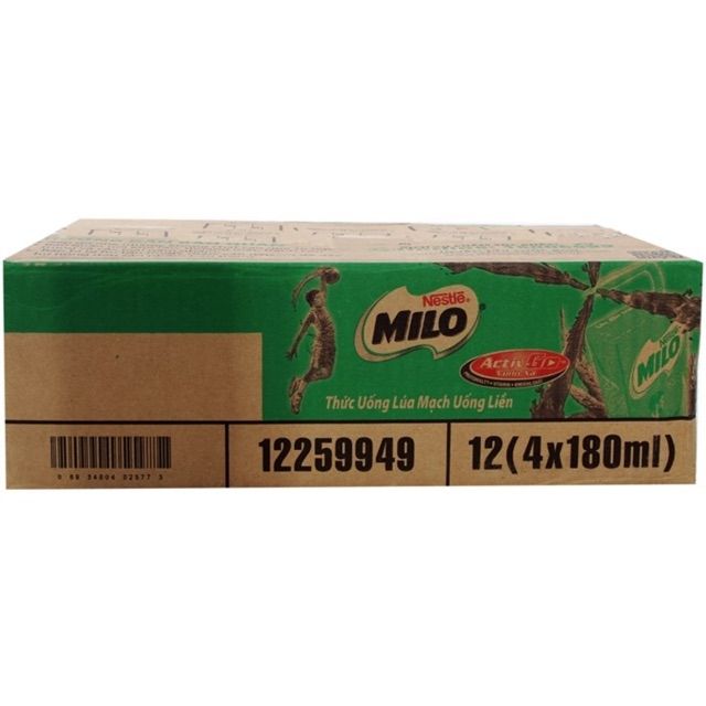 ( nhập mã SPE48431 hoàn 10k xu)Thùng milo 12 lốc 48 hộp 180ml DATE xa