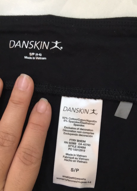 Quần Suông Lửng Danskins VNXK Thun Lửng 2 Màu Đen / Xanh Đen