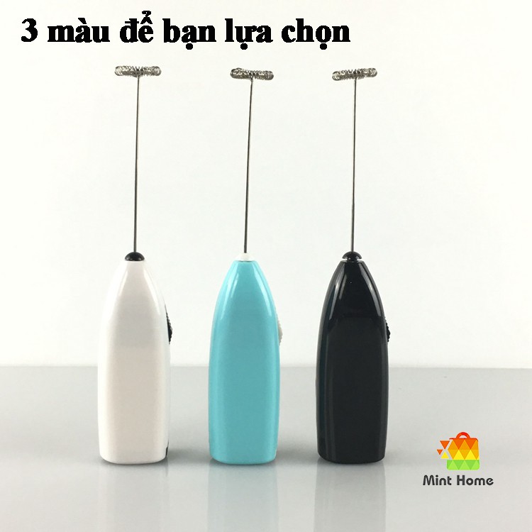 Máy tạo bọt cà phê cầm tay mini pha chế tiện lợi - cây đánh trứng, đánh kem, cafe, trà sữa tự pha di động sử dụng pin 2A