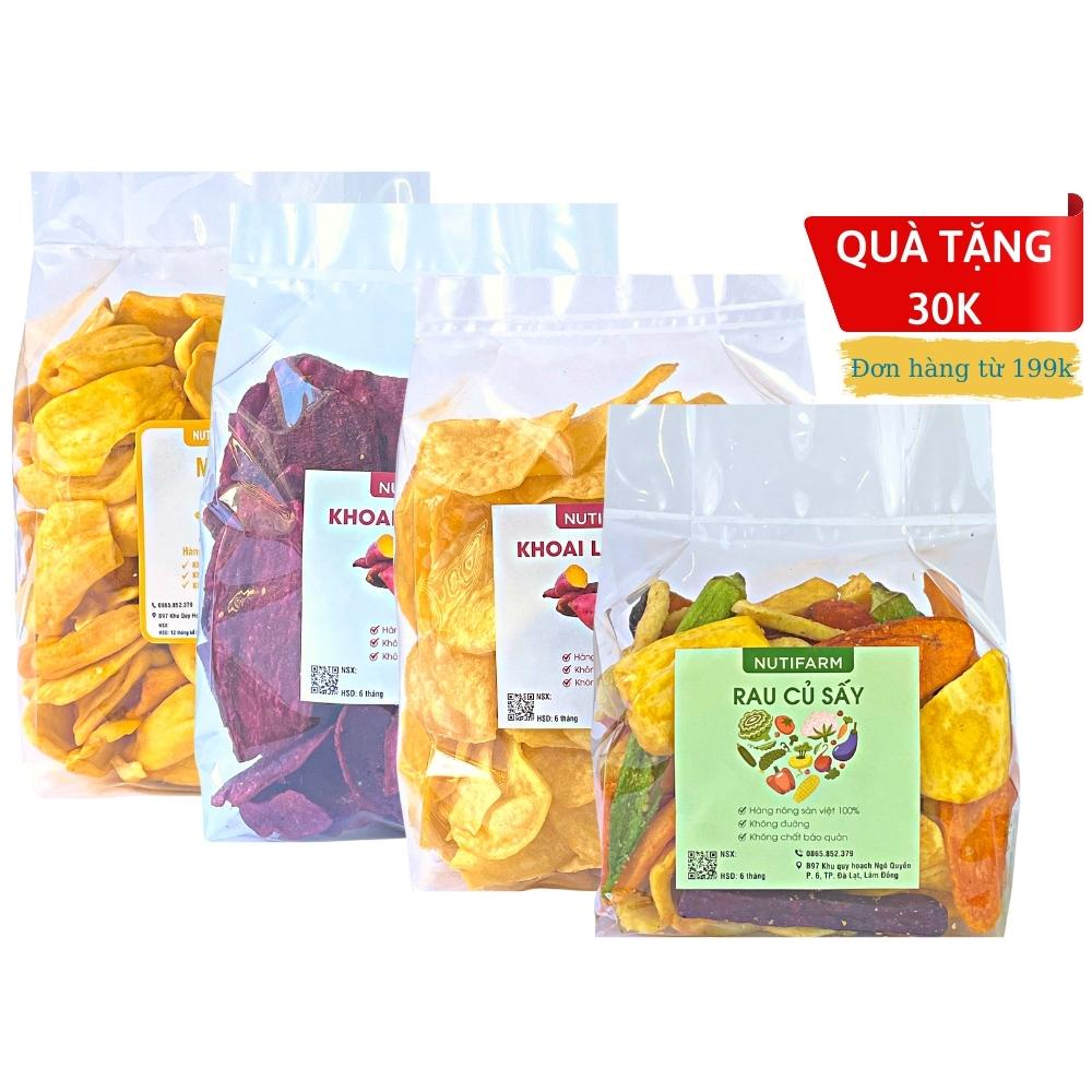 Mít sấy giòn NutiFarm 500gr, mít sấy khô không đường ngọt tự nhiên hàng xuất khẩu