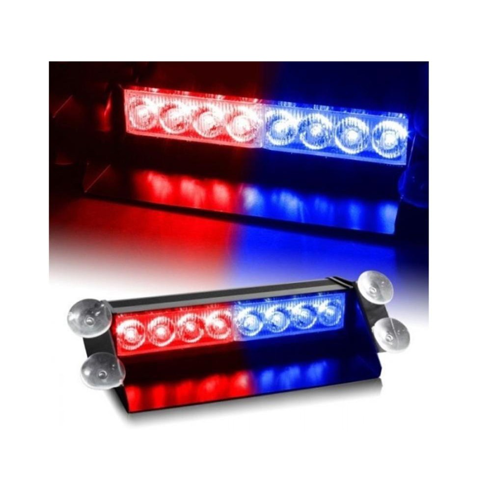 Đèn led Police nhấp nháy cảnh báo xanh đỏ - Tặng cáp sạc 4 đầu