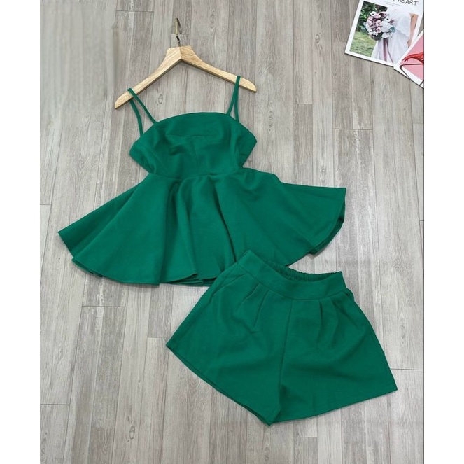Set áo 2 dây cúp ngực + quần short