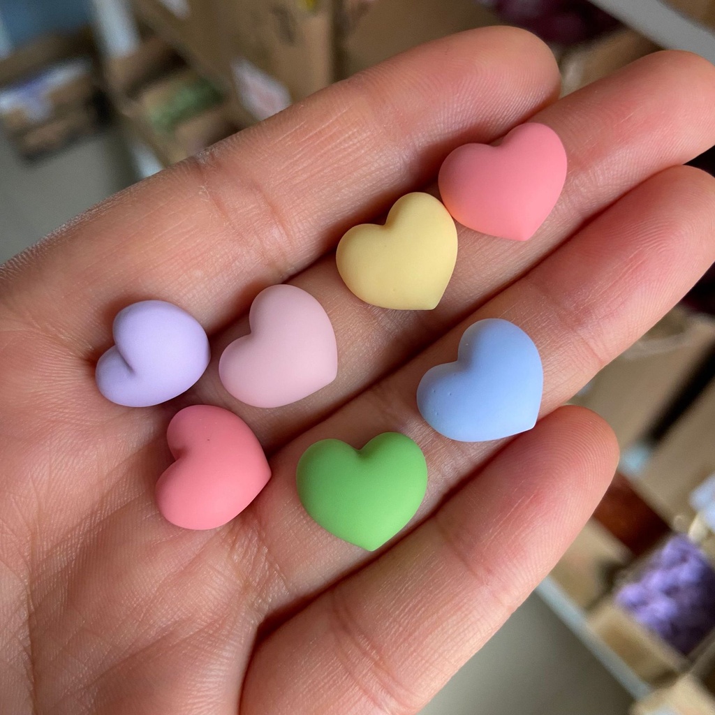 Charm (C295) slime/ Dụng Cụ Charm Trang Trí [Ko Keo &amp; Nút] Hình Sao, Trái Tim, Mickey, Hoa Màu Pastel xinh xắn