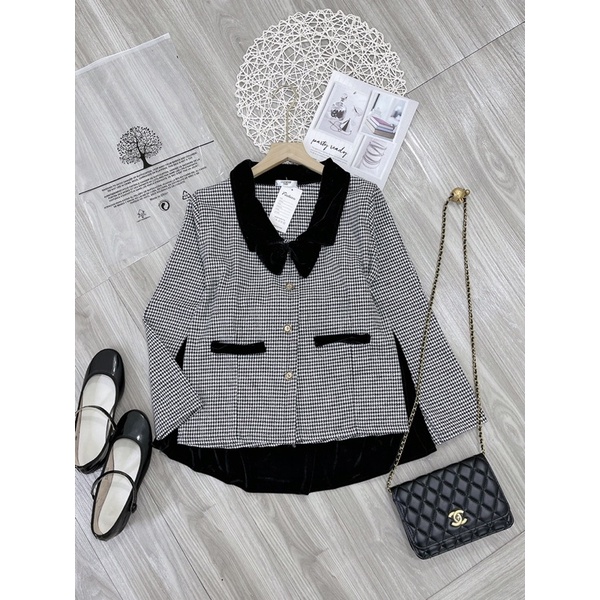 Set áo dạ chân váy nhung thời trang ktvyshop
