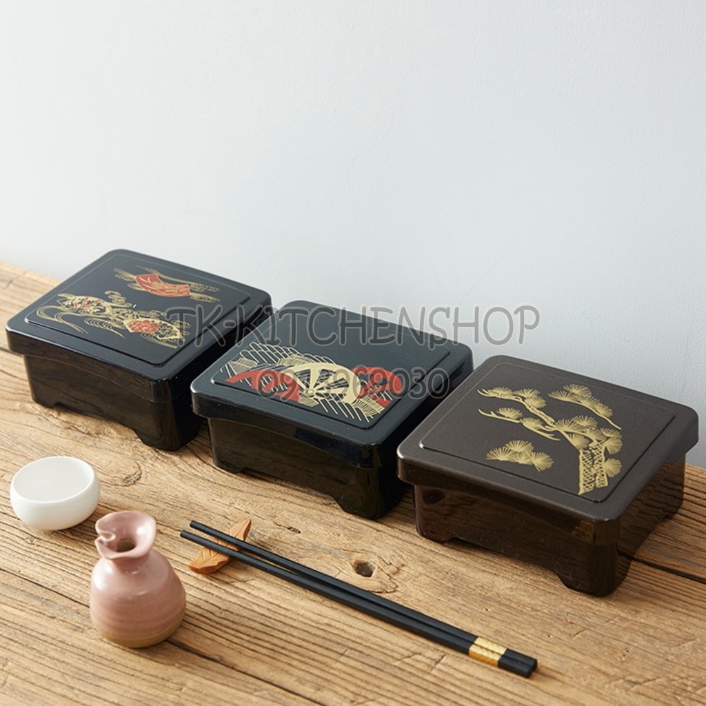 Hộp cơm lươn Nhật bản  kích thước 14.5x16.5 cao 8cm, sử dụng bày trí cho cơm lươn Unagi phong cách Nhật