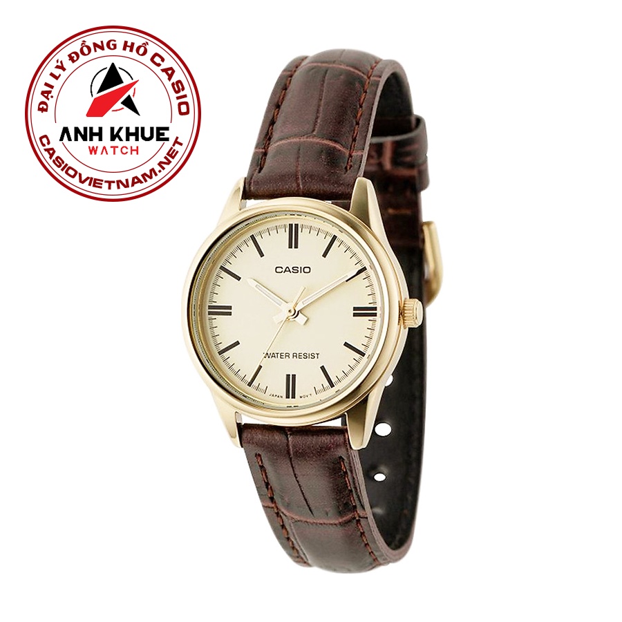 Đồng Hồ Casio Nữ LTP-V005GL-9AUDF Dây Da - Chống Nước